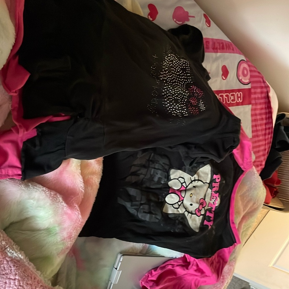 2 hello kitty shirts size xs or s